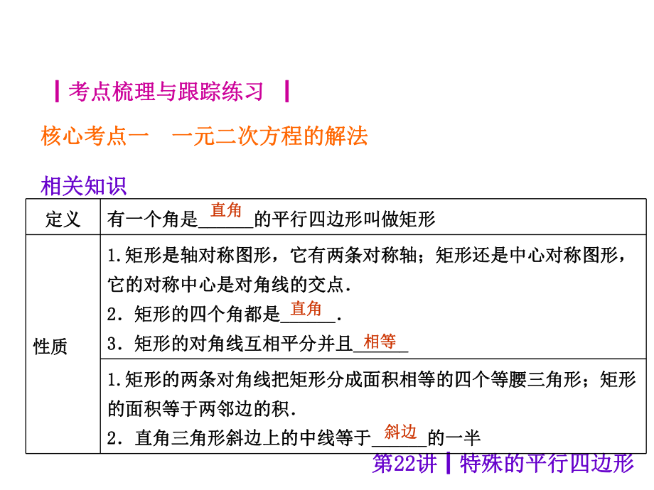 (沪科版)中考数学总复习ppt课件【第22讲】特殊的平行四边形.ppt_第2页