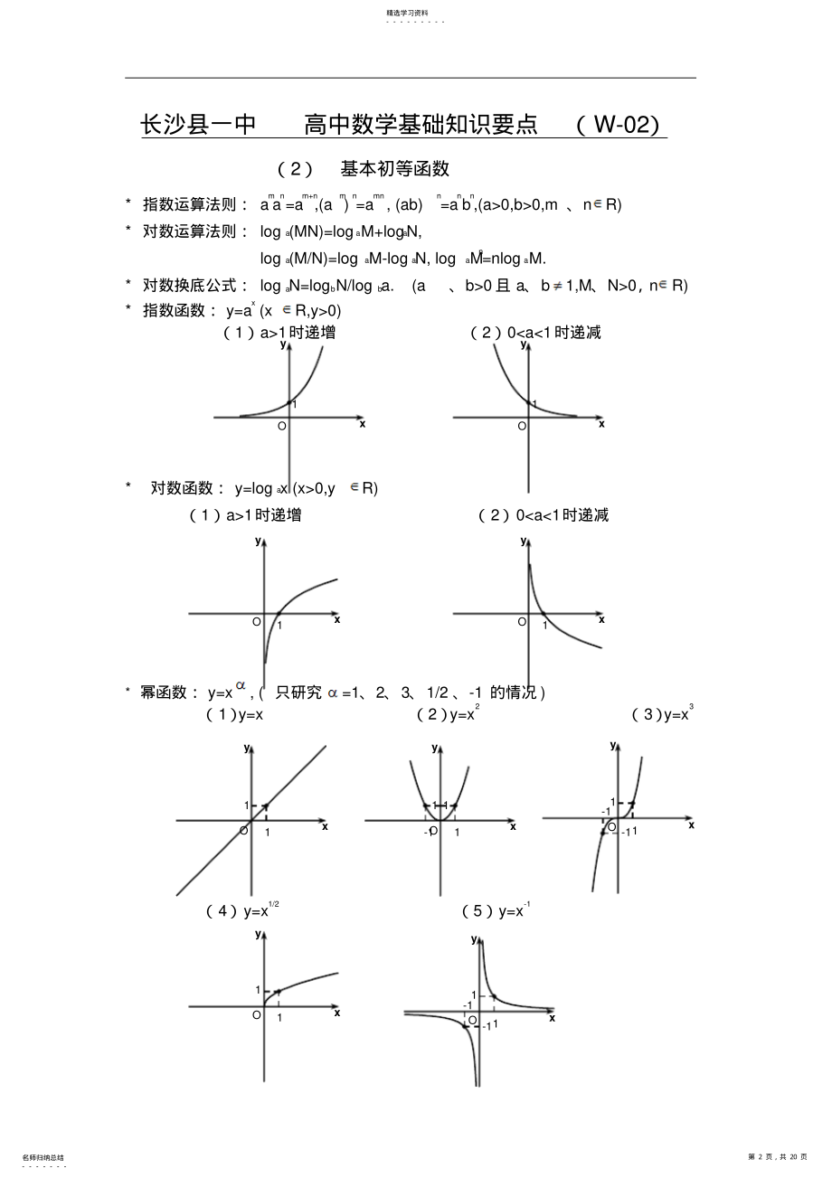 2022年高中数学基础知识要点一览表 .pdf_第2页