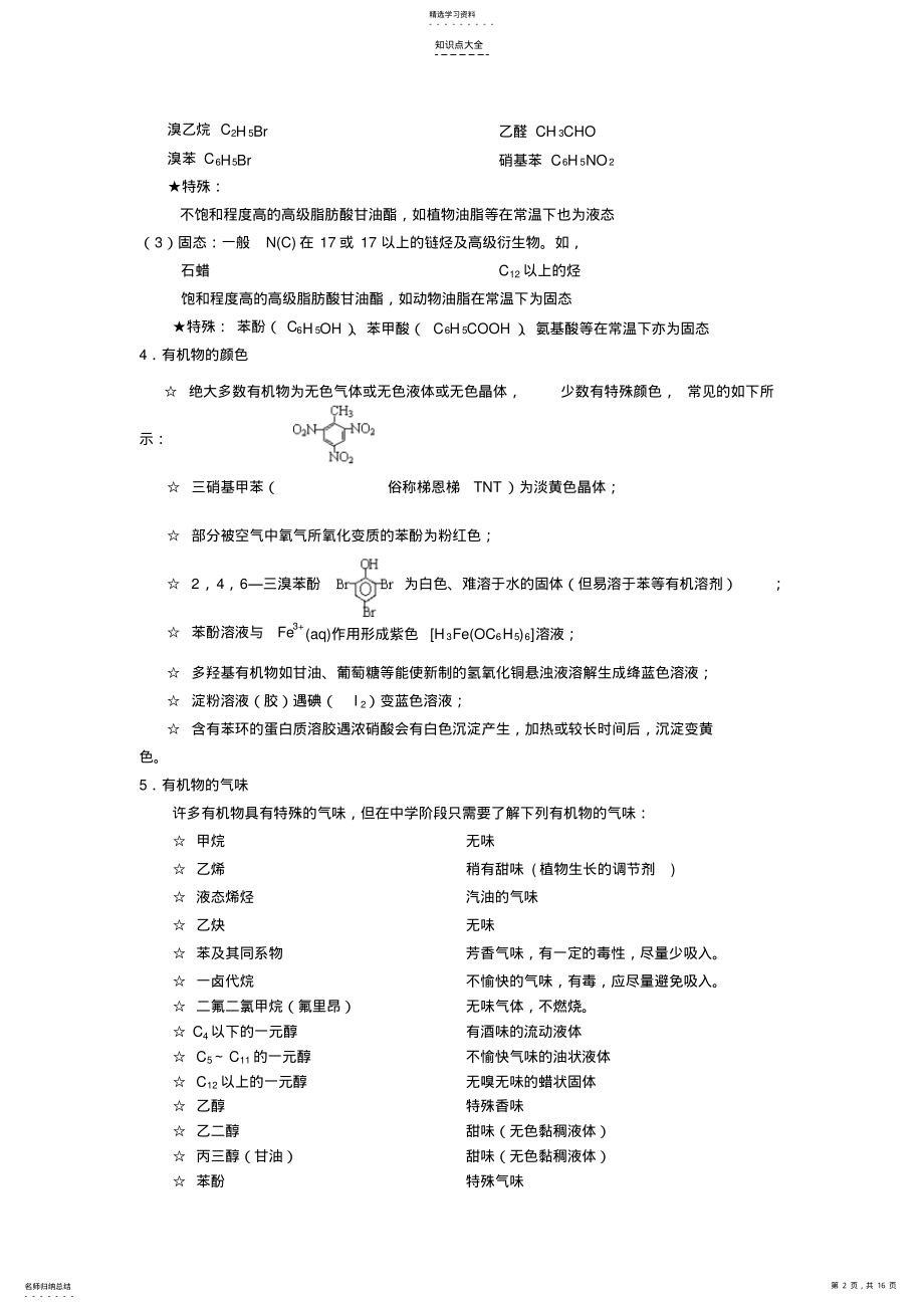 2022年高中化学选修五1-5章详细知识点整理 .pdf_第2页