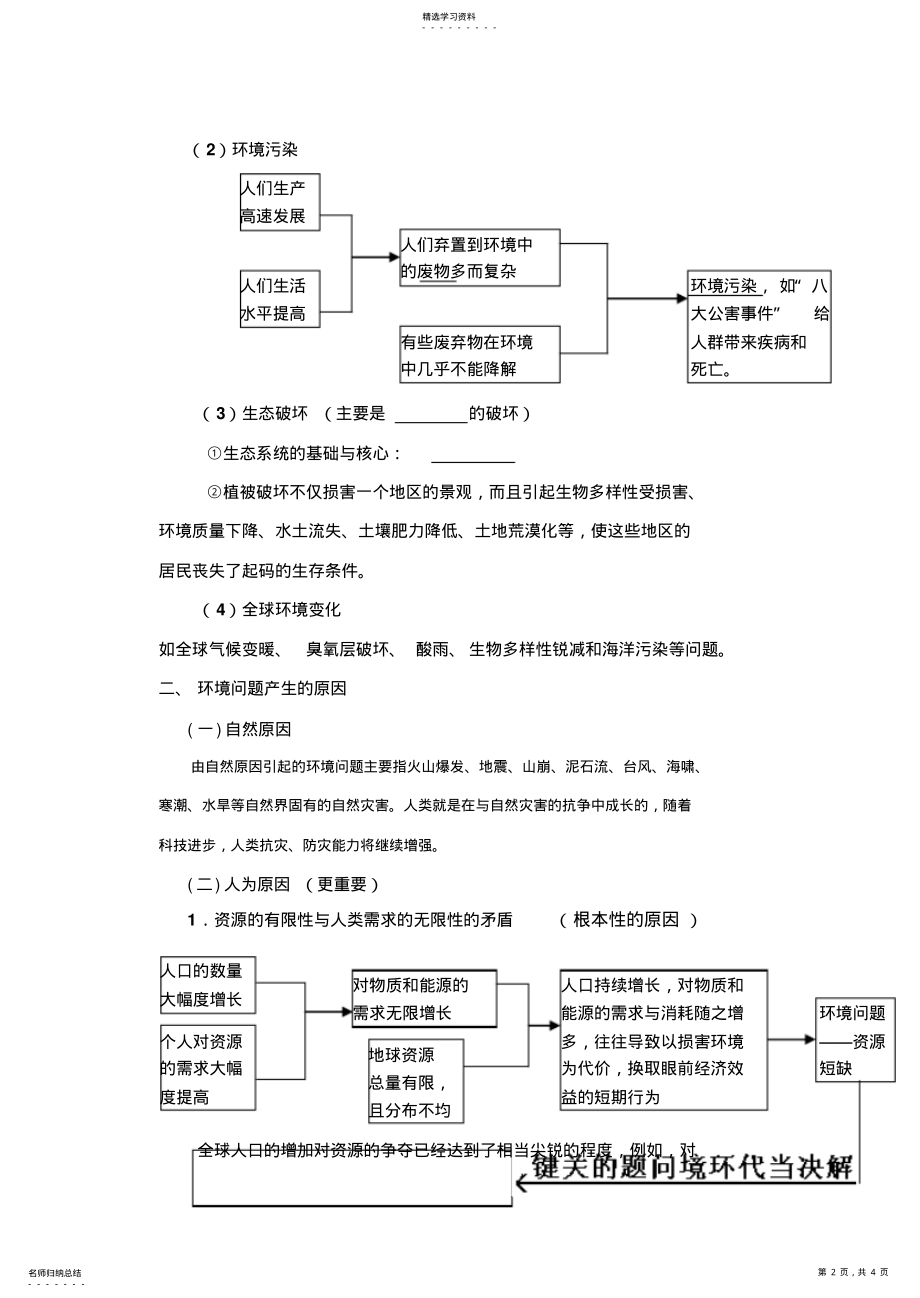 2022年当代环境问题的产生及其特点导学案 2.pdf_第2页