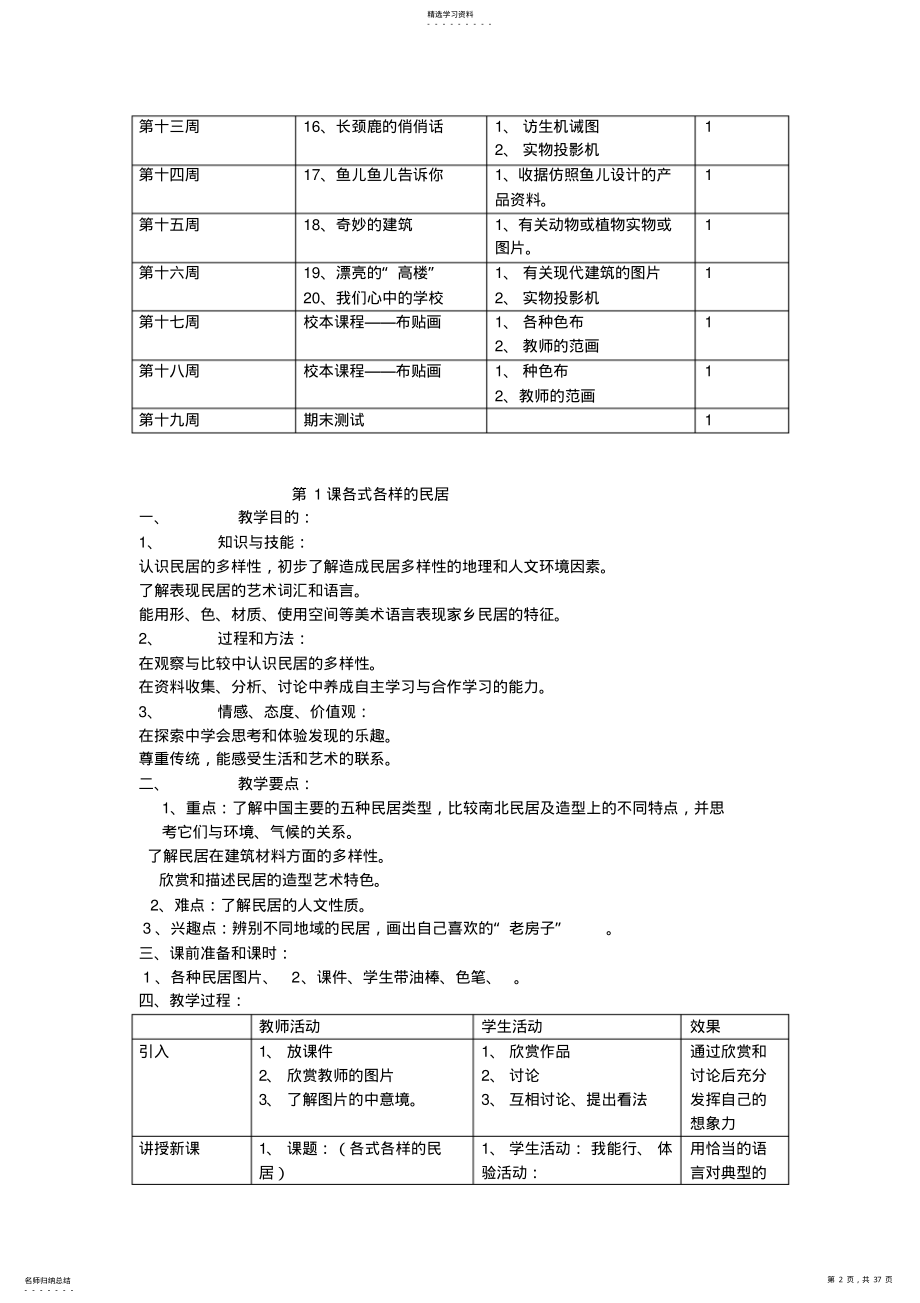 2022年岭南版小学美术三年级上册教案全册 .pdf_第2页