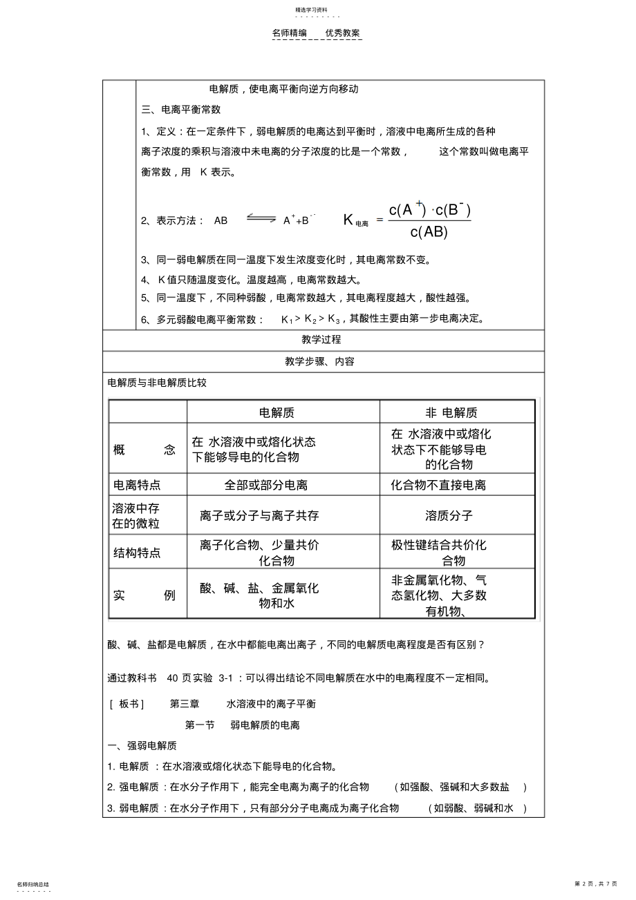 2022年弱电解质电离教案 .pdf_第2页