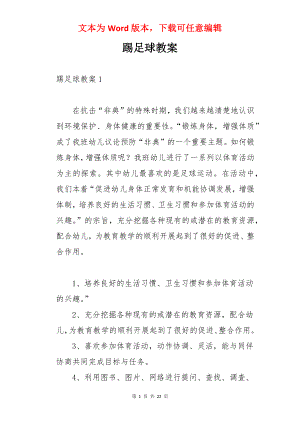 踢足球教案.docx