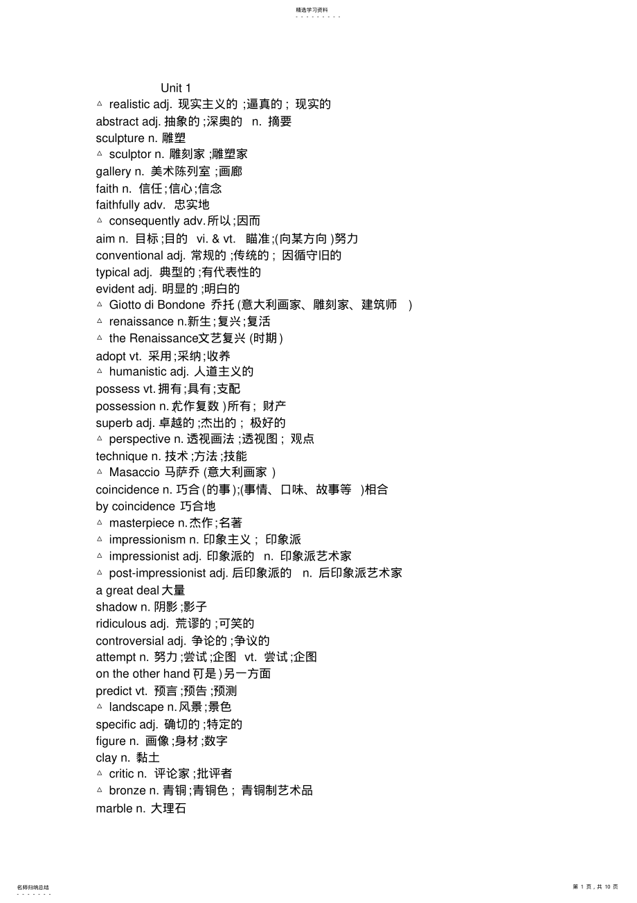 2022年高中英语选修6单词表 .pdf_第1页