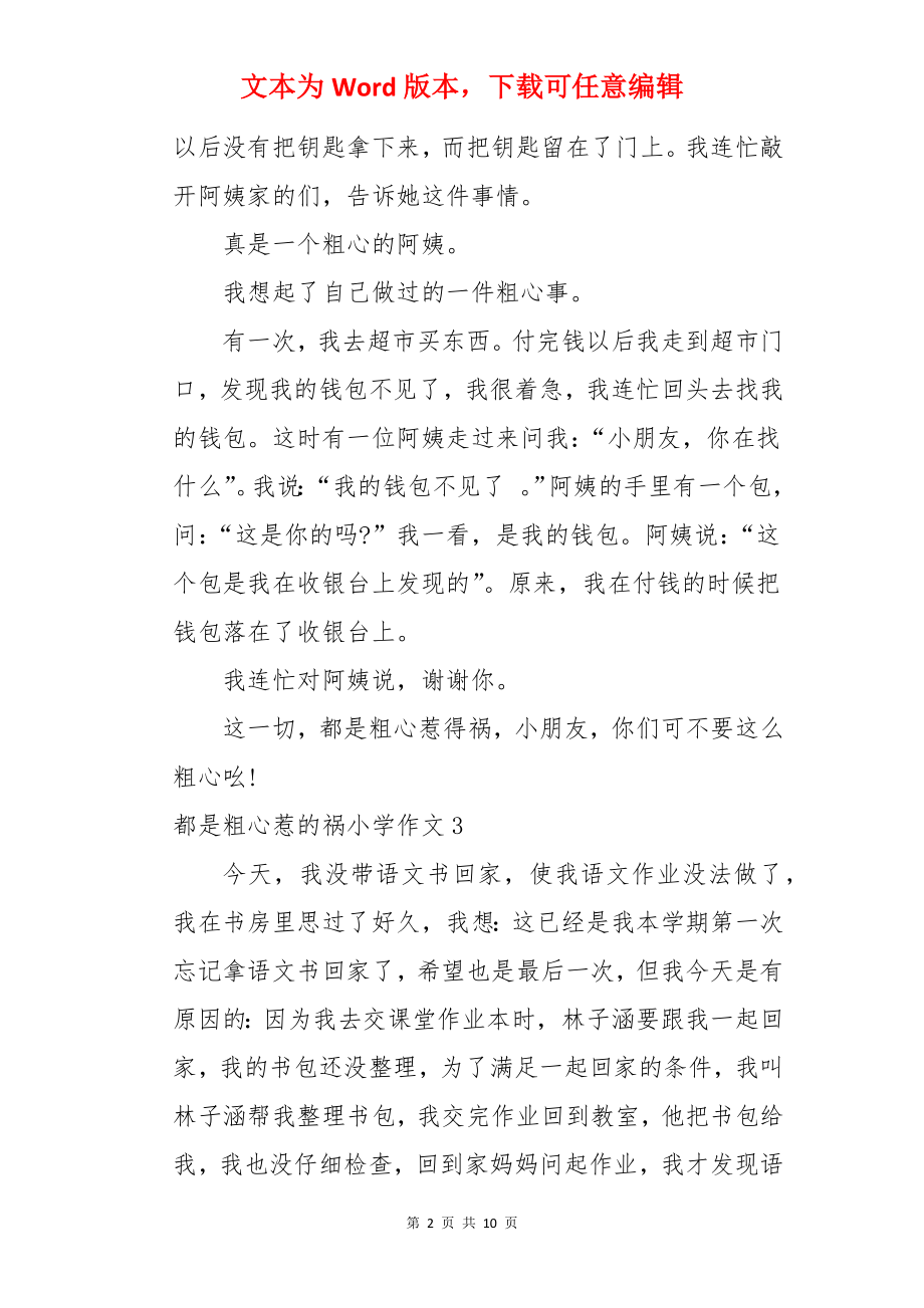 都是粗心惹的祸小学作文.docx_第2页