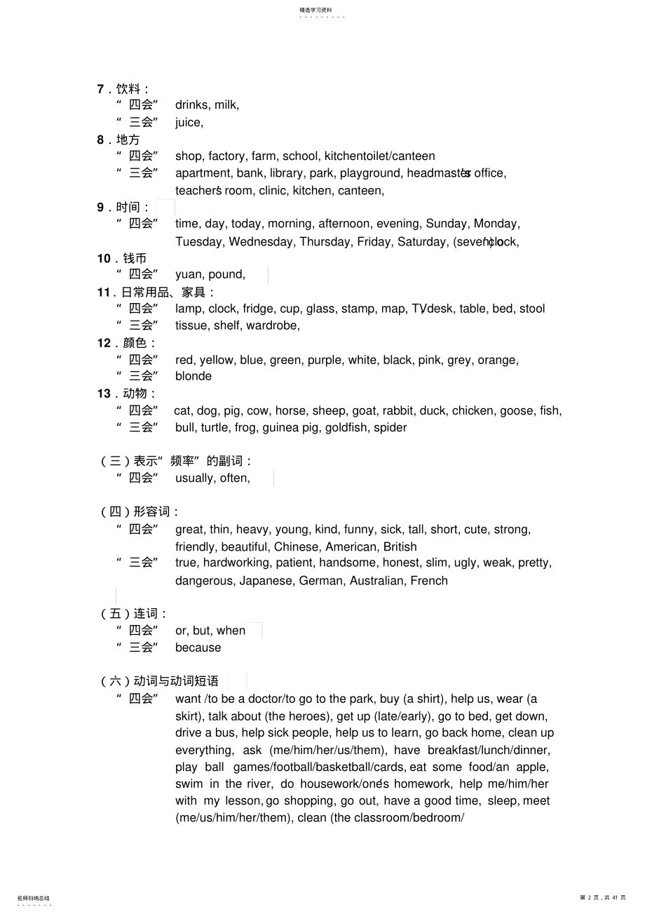 2022年广州市小学英语四年级上册复习资料 .pdf_第2页