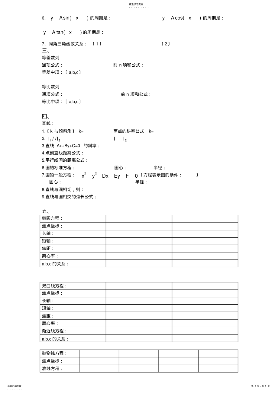 2022年高中数学学业水平考试必备公式 .pdf_第2页