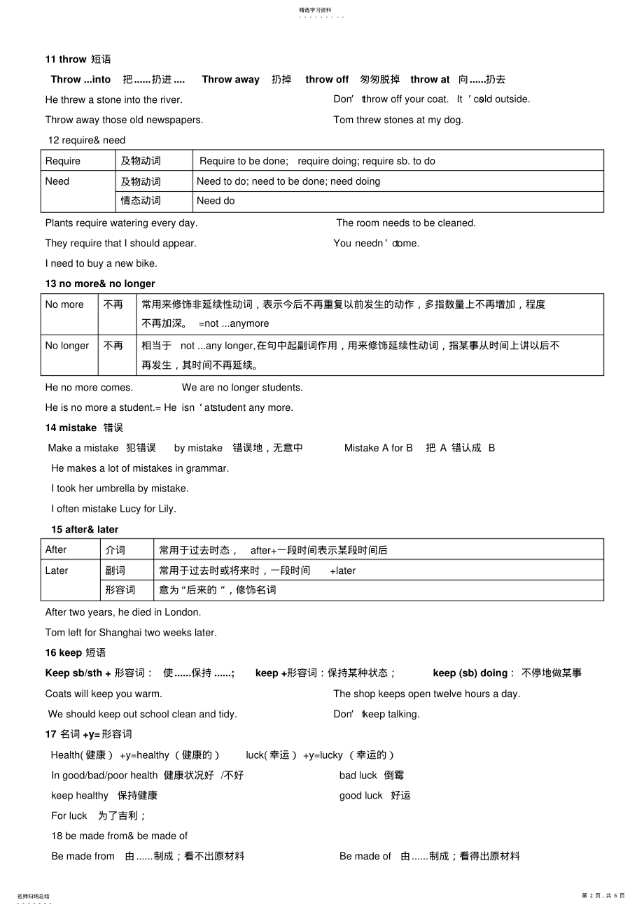 2022年广州新版八下Unit3Traditionalskills知识点 .pdf_第2页