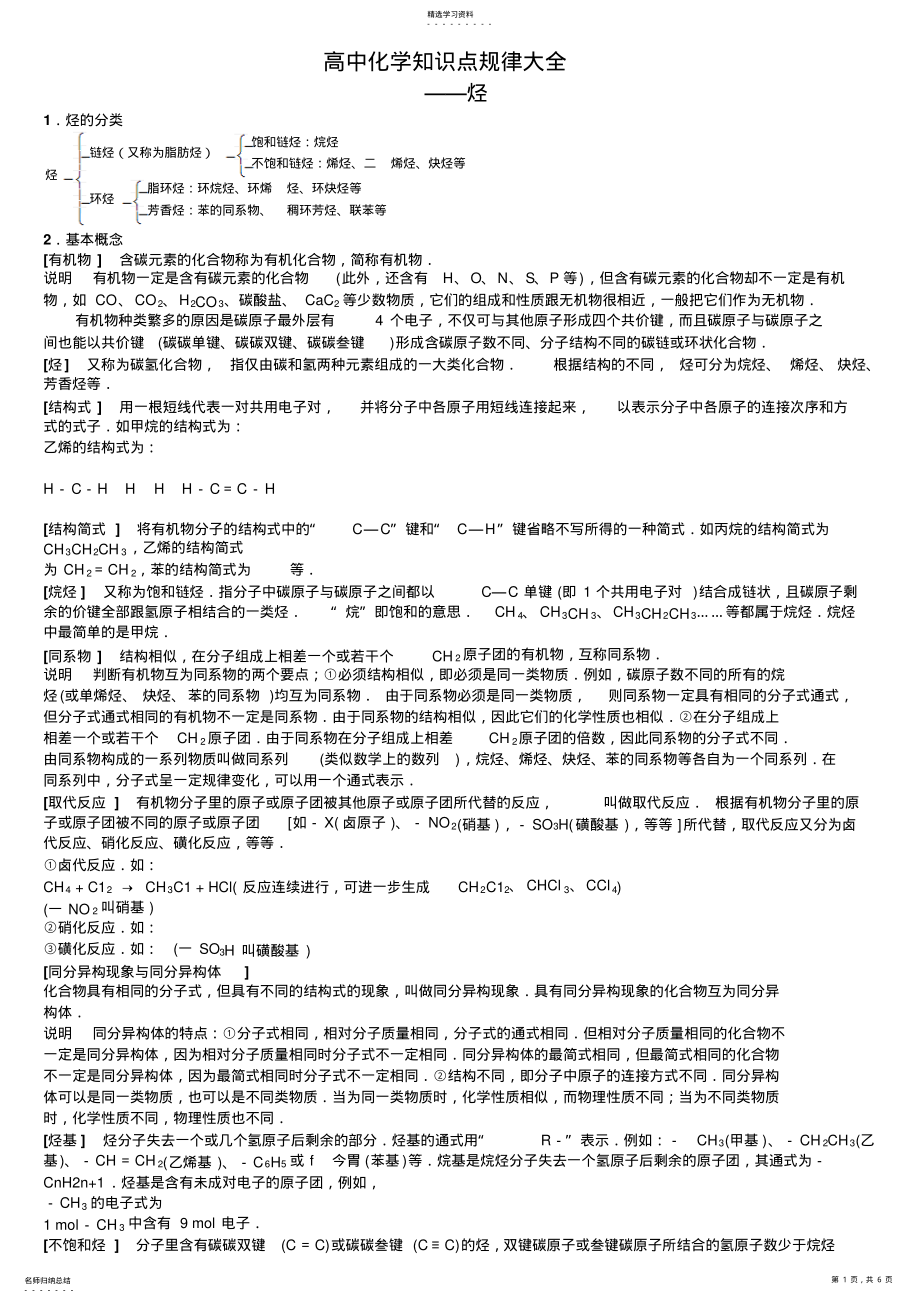 2022年高中化学知识点—烃 .pdf_第1页