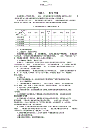 2022年高考英语二轮专题精品复习资料系列专题五短文改错 .pdf