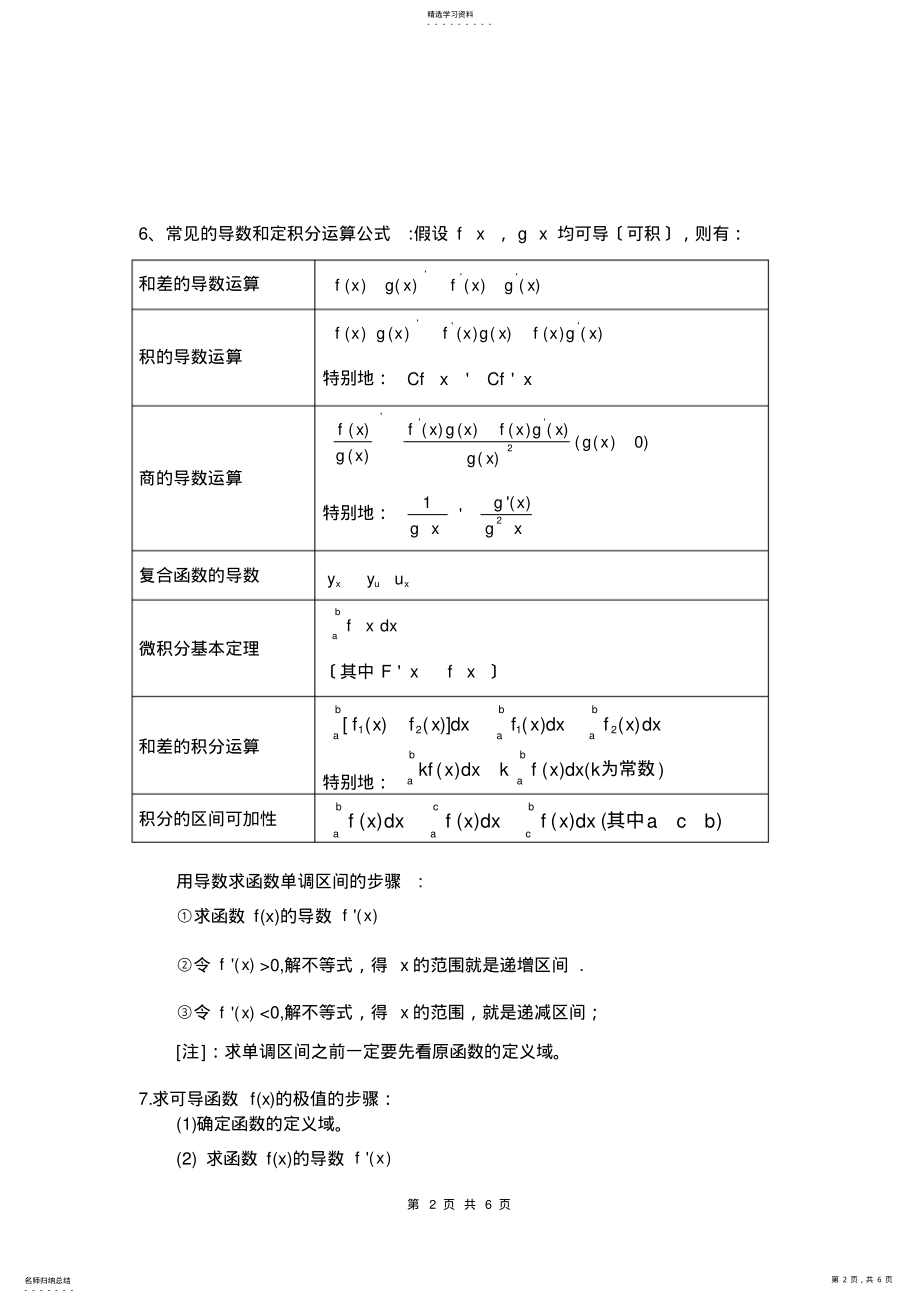 2022年高中数学选修2-2知识点总结 .pdf_第2页