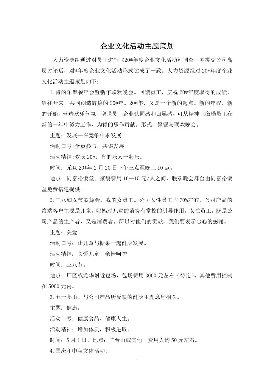 企业文化活动主题策划.docx_第1页