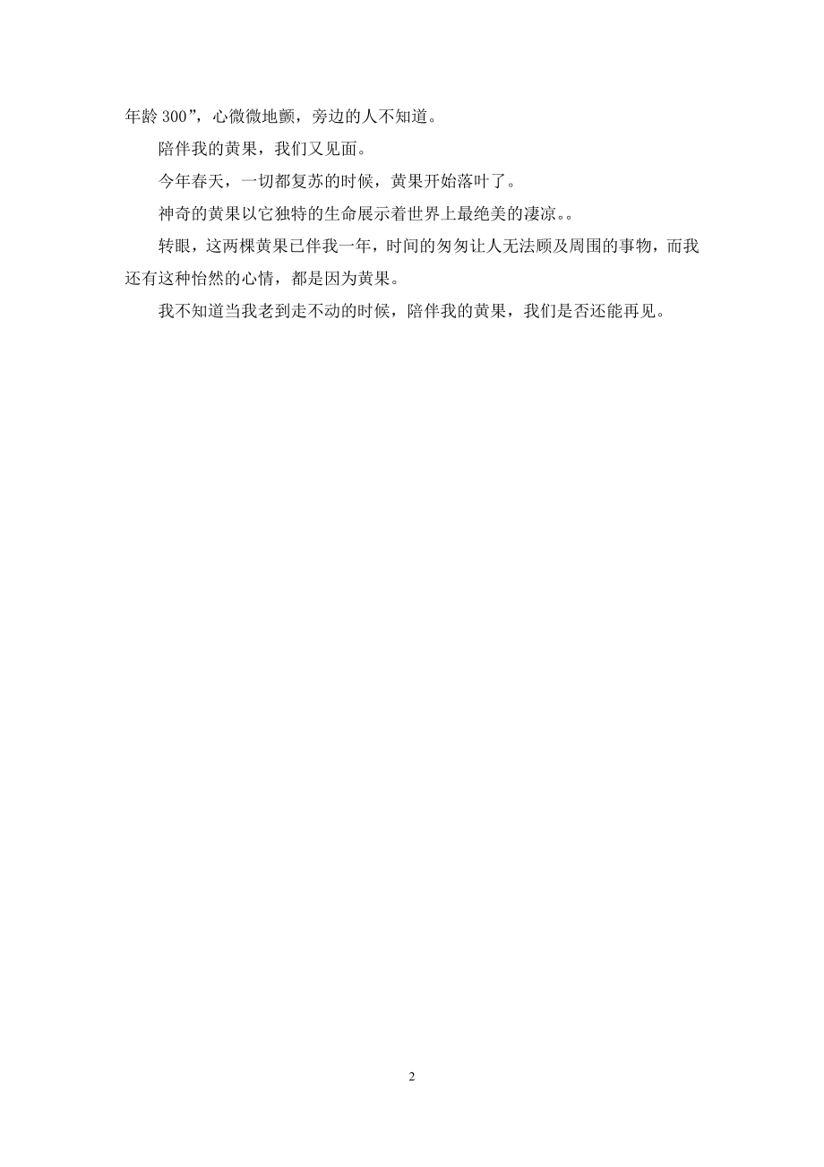 关于黄果的记忆800字.docx_第2页