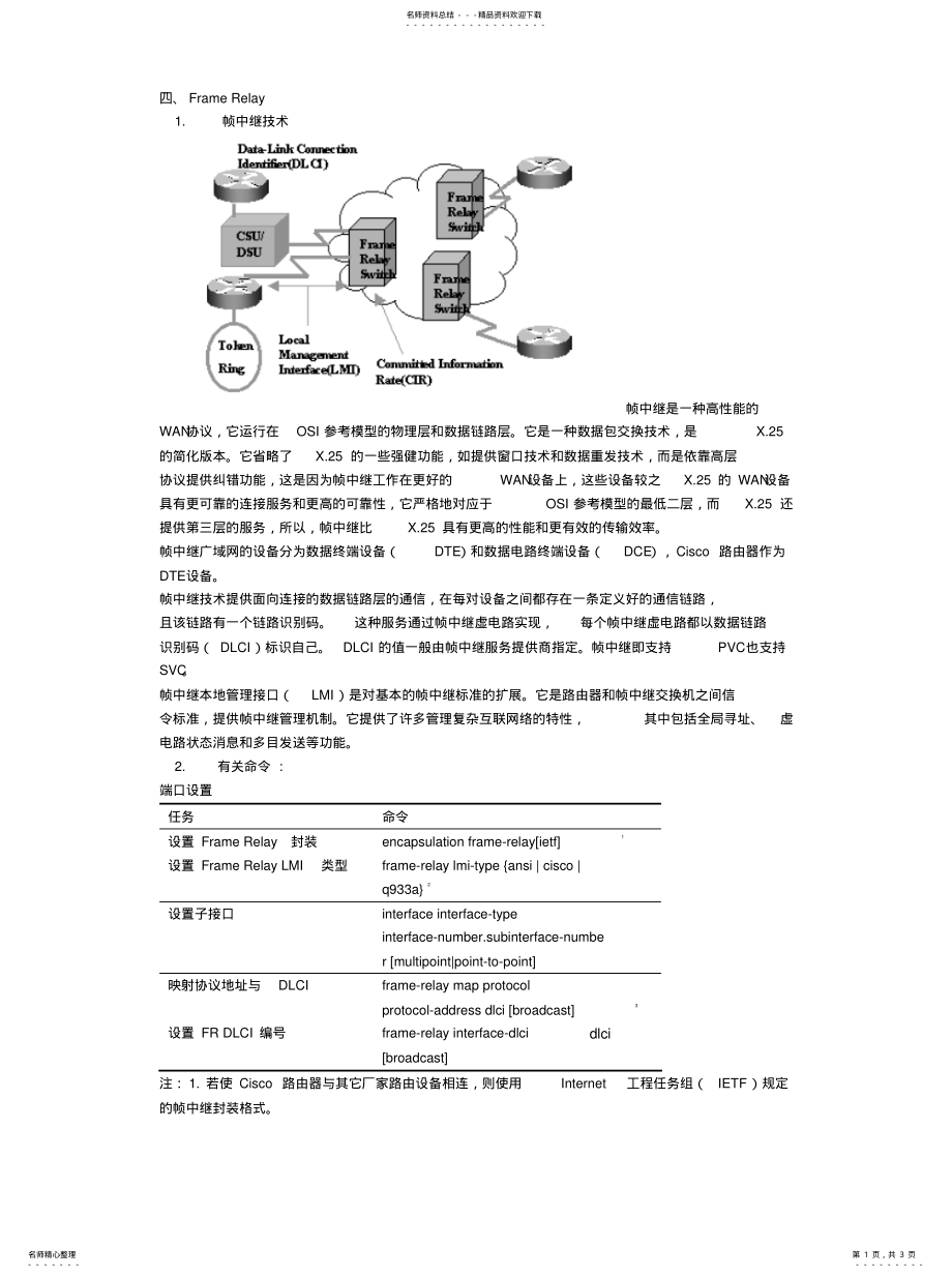 2022年思科路由器配置FrameRelay定义 .pdf_第1页