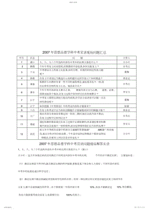 2022年思想品德学科中考宣讲问题现场解答.docx