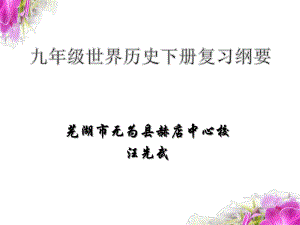 九年级世界历史下册复习纲要(重要资料)ppt课件.ppt