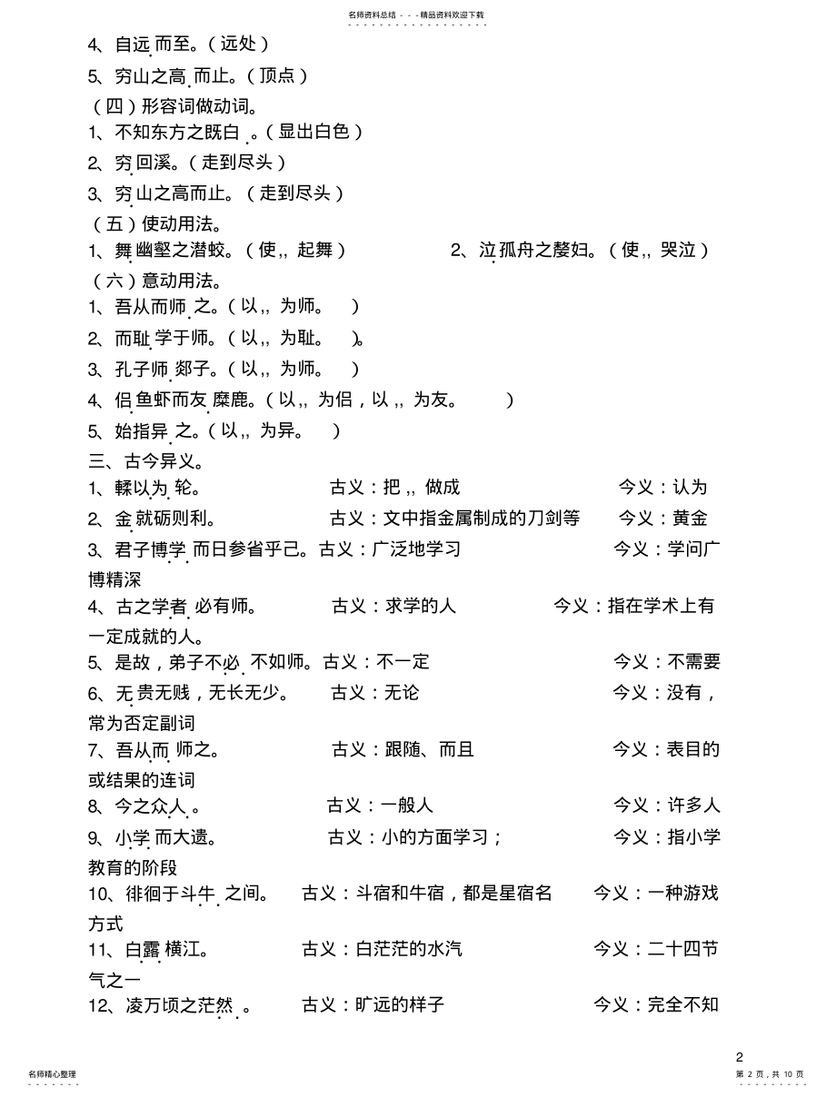 2022年必修一文言知识点 .pdf_第2页