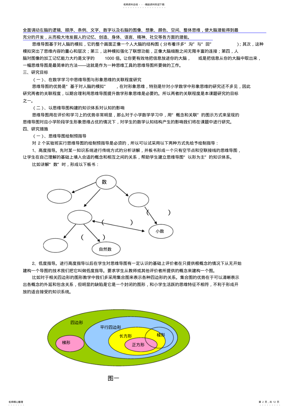 2022年思维导图在小学生数学学习中培养学生形象思维的研究. .pdf_第2页