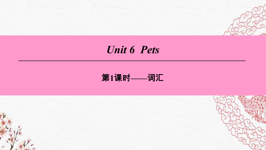 八年级英语下册Unit6Pets第1课时词汇牛津深圳版ppt课件.ppt_第1页