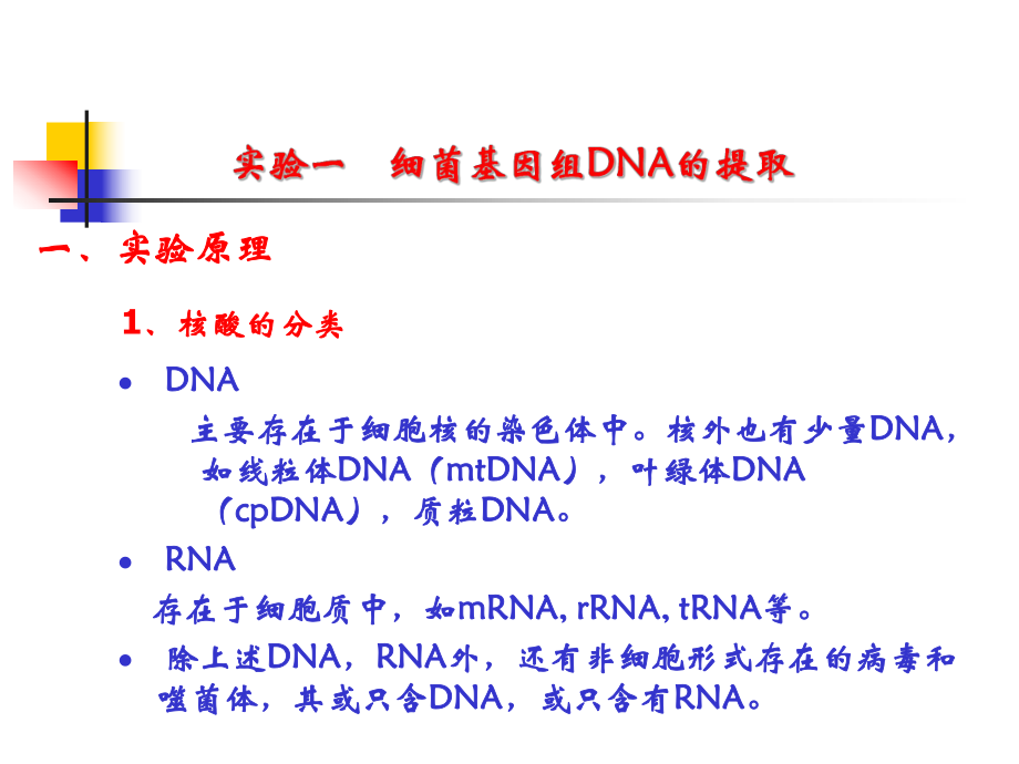 实验一----细菌基因组DNA的提取ppt课件.ppt_第1页