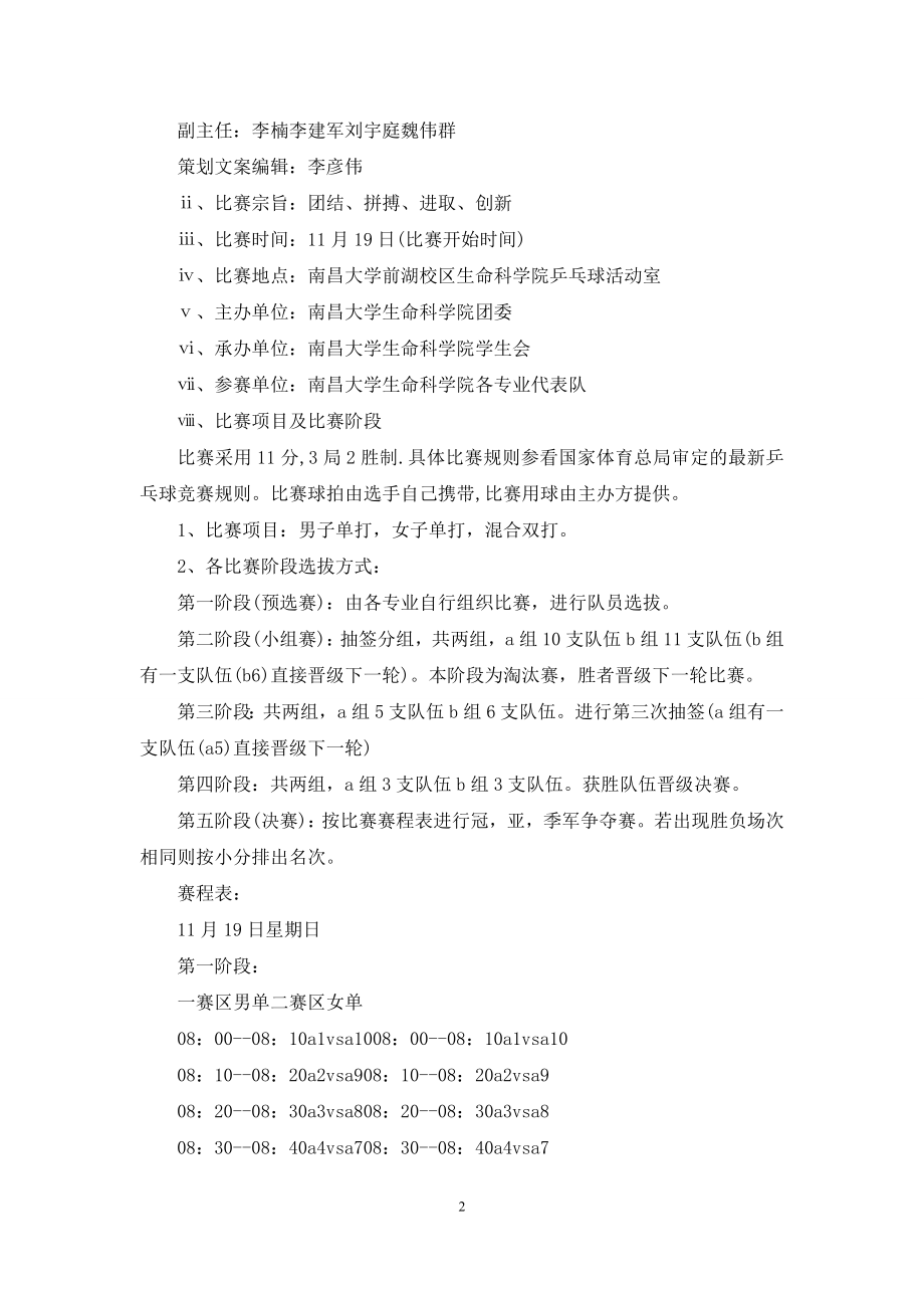 乒乓球策划书范文4篇.docx_第2页