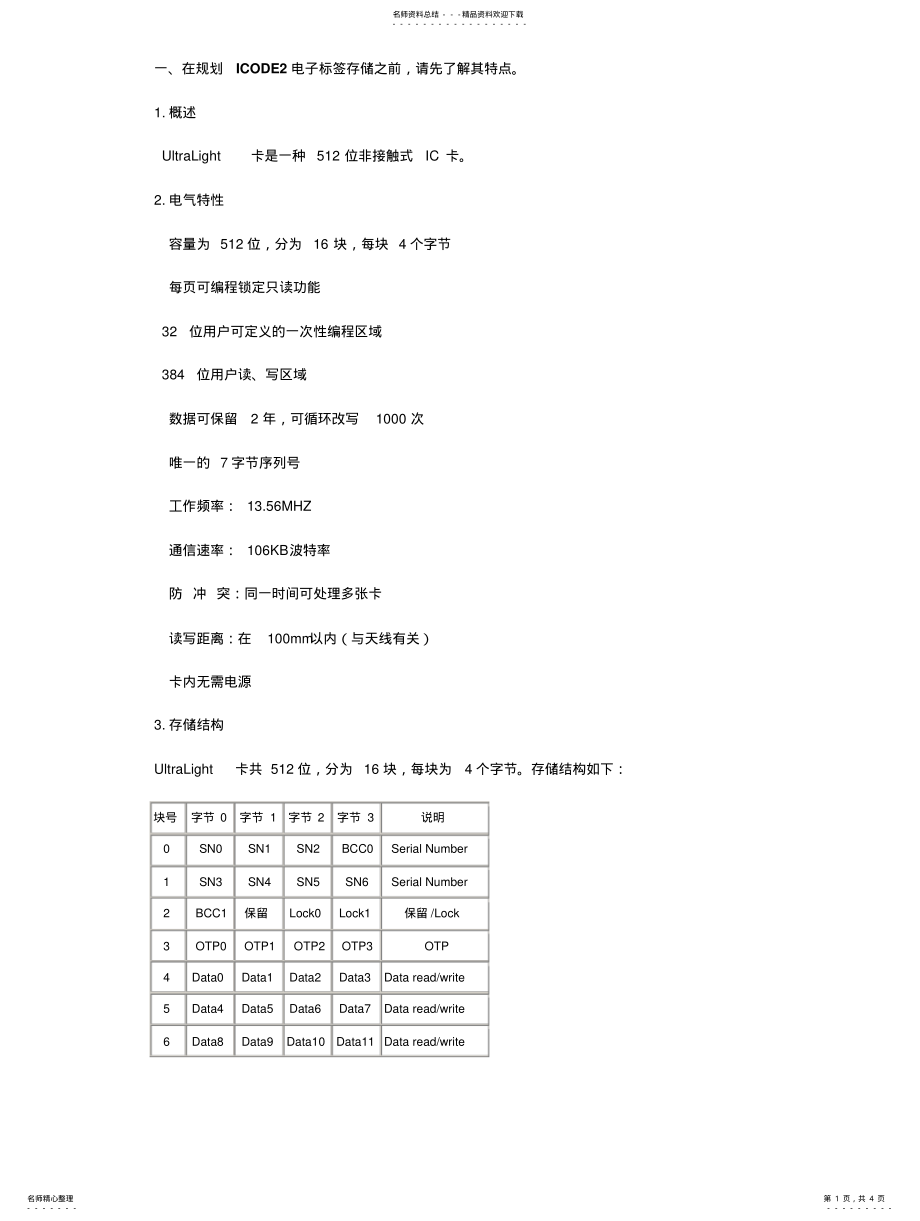 2022年2022年例子程序MifareUltralight标签存储规划 .pdf_第1页