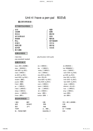 2022年2022年六年级英语上册Unit-知识点及练习题,推荐文档 .pdf