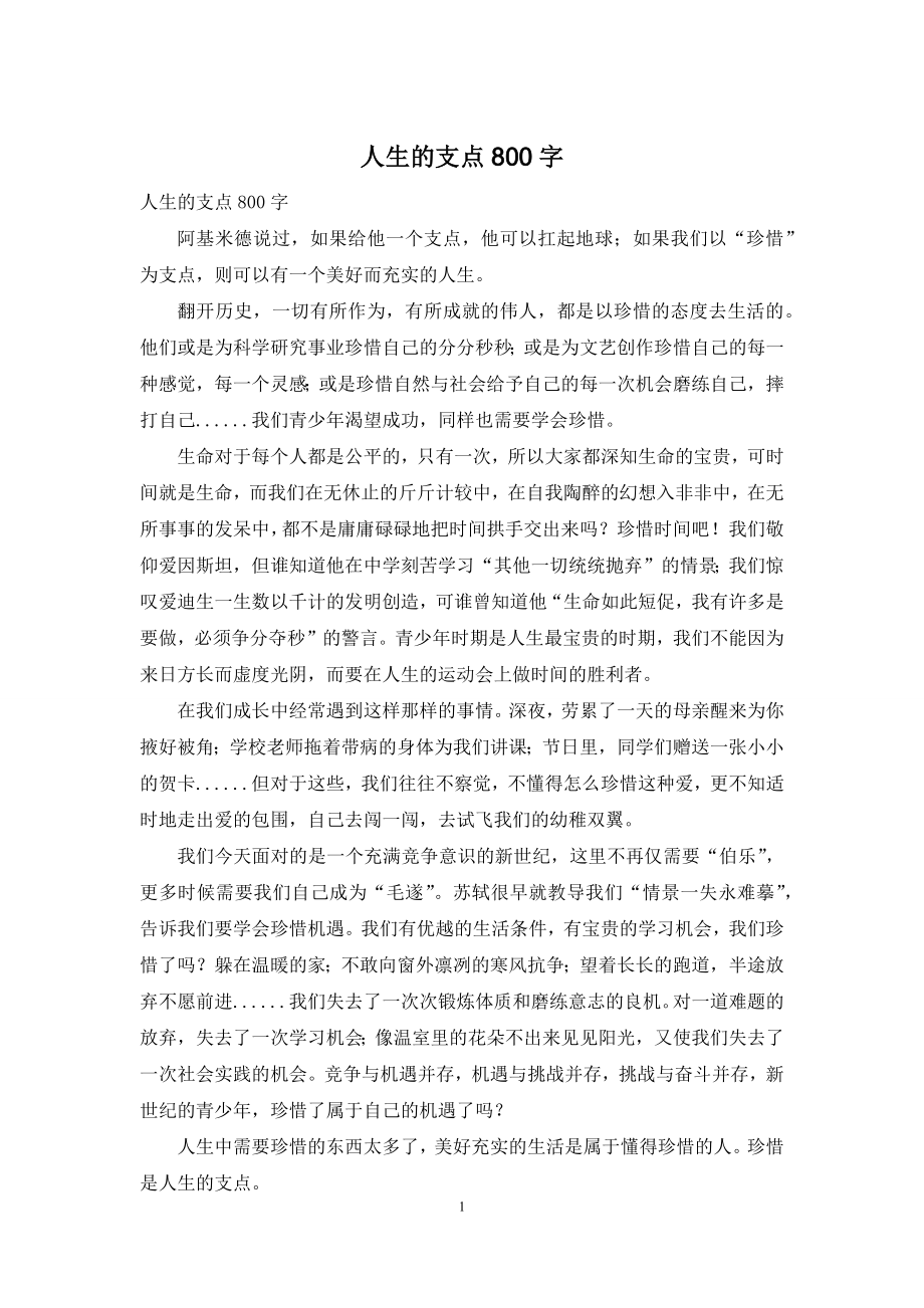 人生的支点800字.docx_第1页