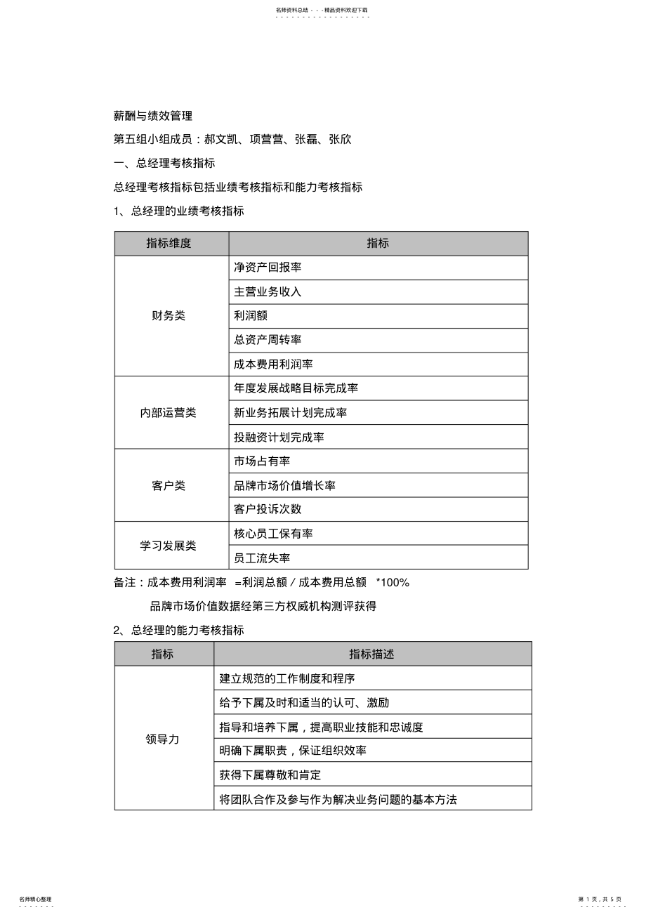 2022年总经理考核指标 .pdf_第1页