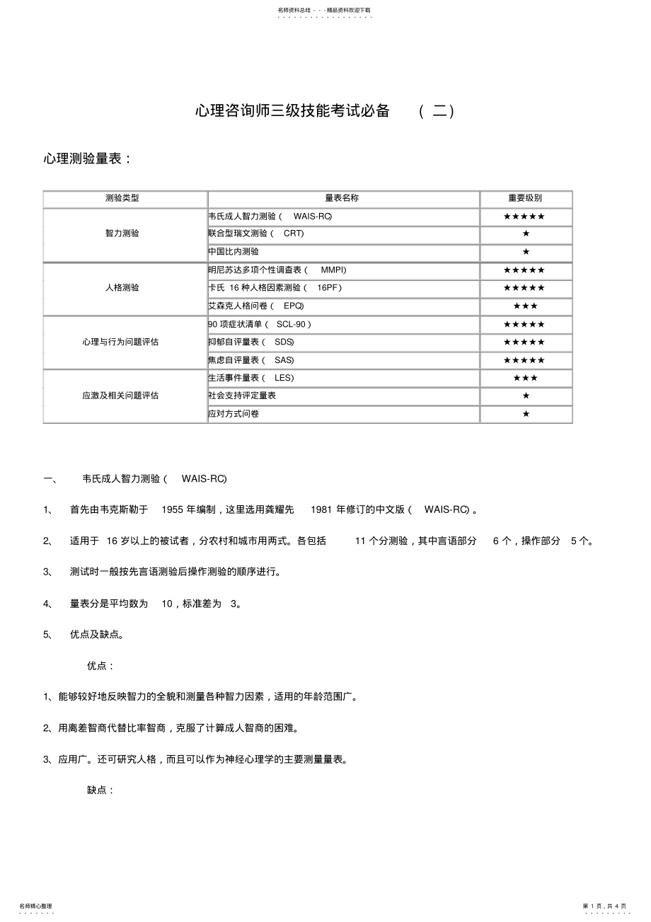 2022年心理咨询师三级技能考试必备_参考 .pdf_第1页