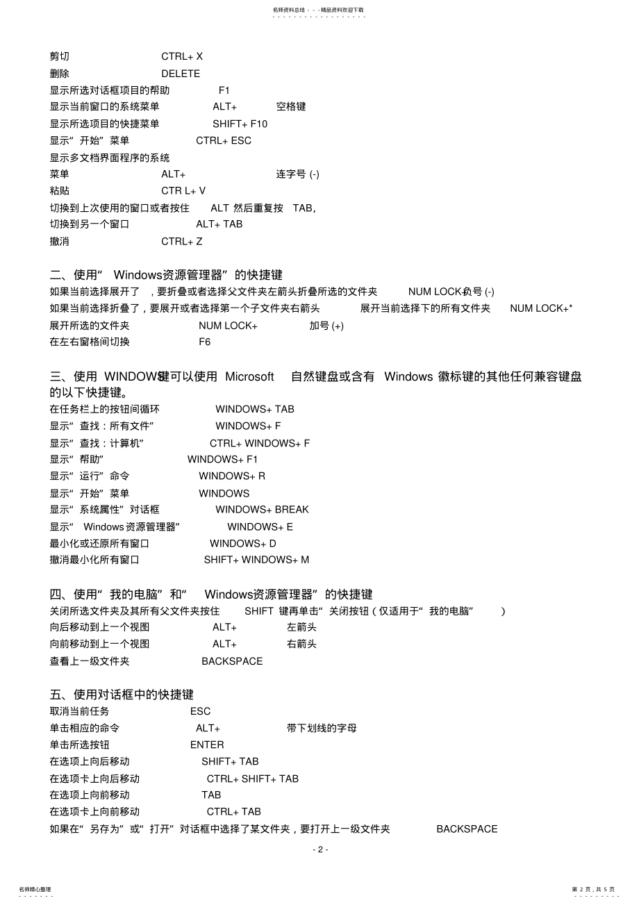 2022年微软Windows徽标快捷键 .pdf_第2页