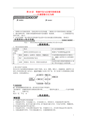 优化方案2017高考地理总复习第三部分区域可持续发展第十一单元区域资源环境与可持续发展第29讲资源开发与区域可持续发展资源开发与区域可持续发展鲁教版.doc