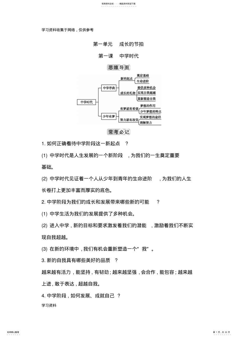 2022年2022年六年级政治知识点整理 .pdf_第1页