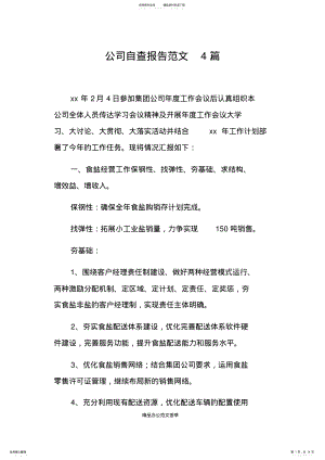 2022年2022年公司自查报告范文篇 .pdf