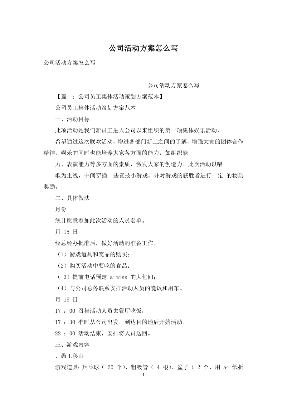 公司活动方案怎么写.docx_第1页