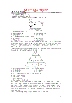 优化方案2017高考地理总复习第一部分自然地理第三单元从圈层作用看地理环境内在规律单元过关检测鲁教版.doc