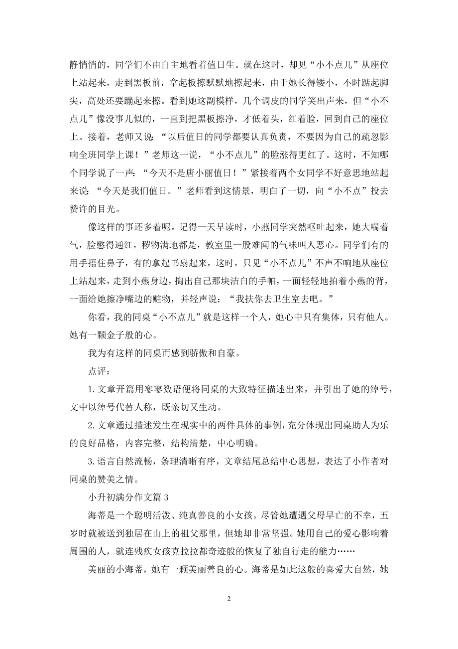 关于小升初满分作文集锦八篇.docx_第2页