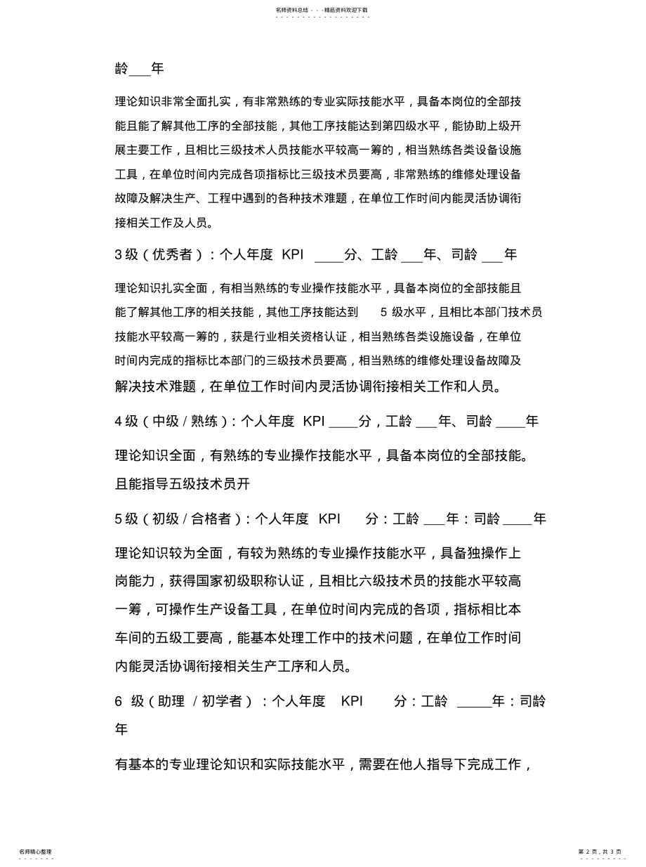 2022年2022年公司级别技能等级评定管理办法 .pdf_第2页