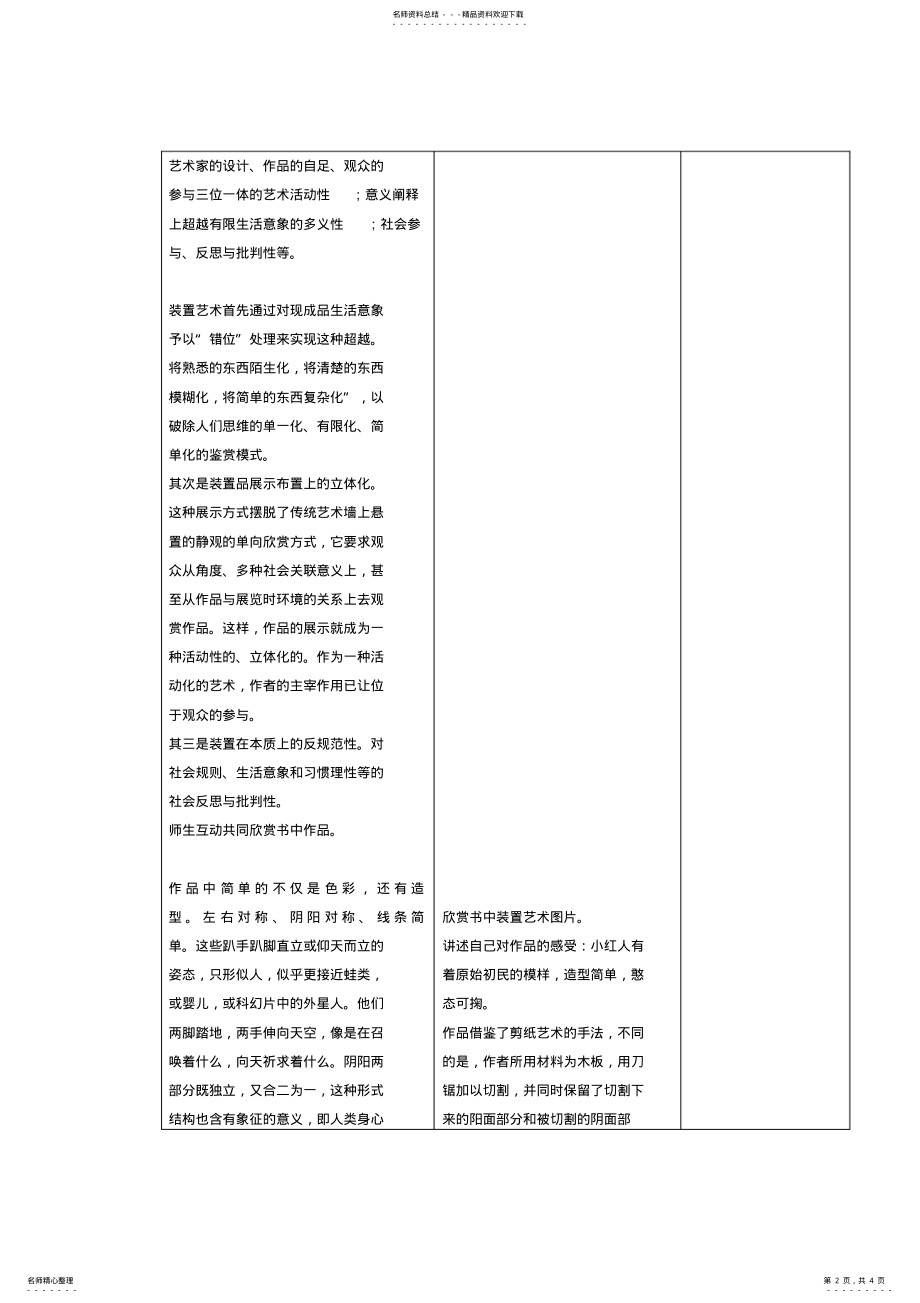 2022年2022年六年级美术上册装置艺术教案北京版 .pdf_第2页