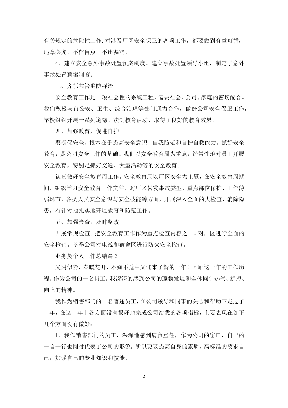 关于业务员个人工作总结锦集五篇.docx_第2页