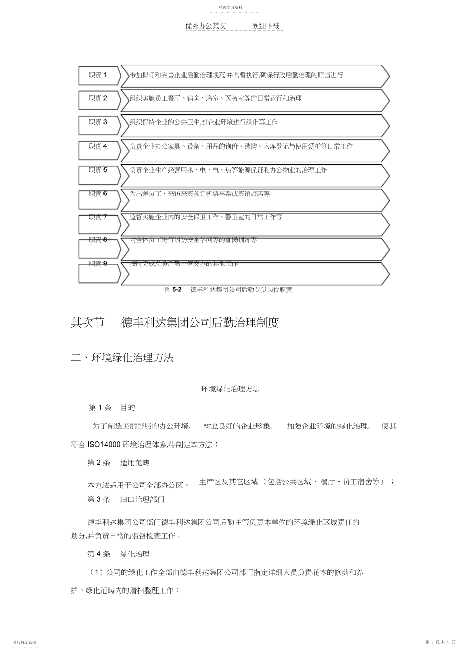 2022年德丰利达集团公司后勤管理制度.docx_第2页