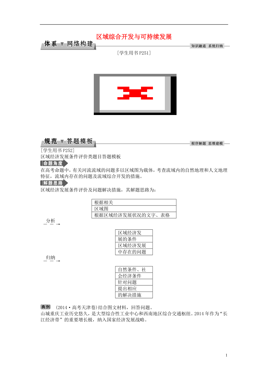 优化方案2017高考地理总复习第三部分区域可持续发展第十二单元区域综合开发与可持续发展单元综合提升鲁教版.doc_第1页