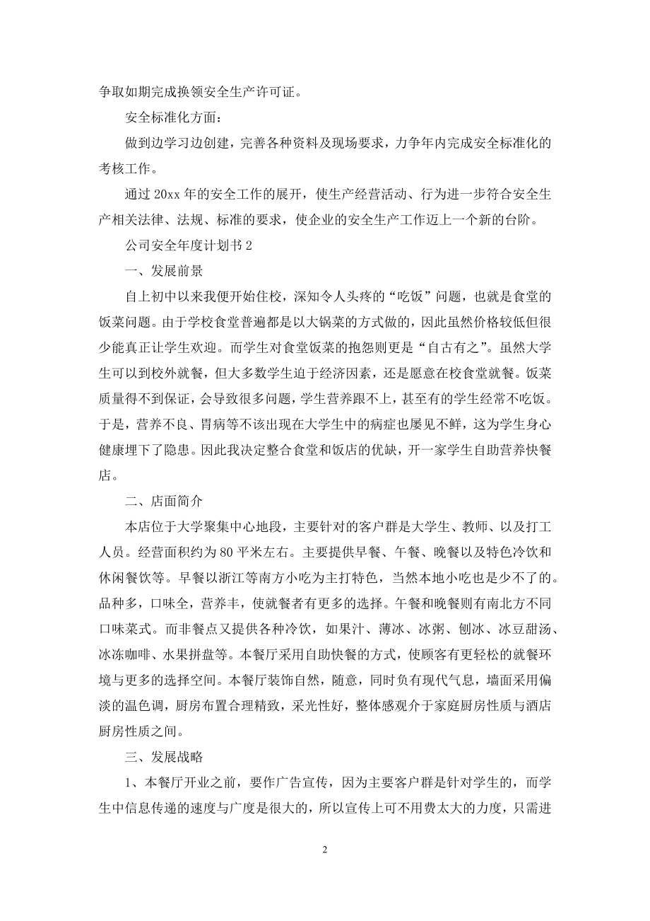 公司安全年度计划书.docx_第2页