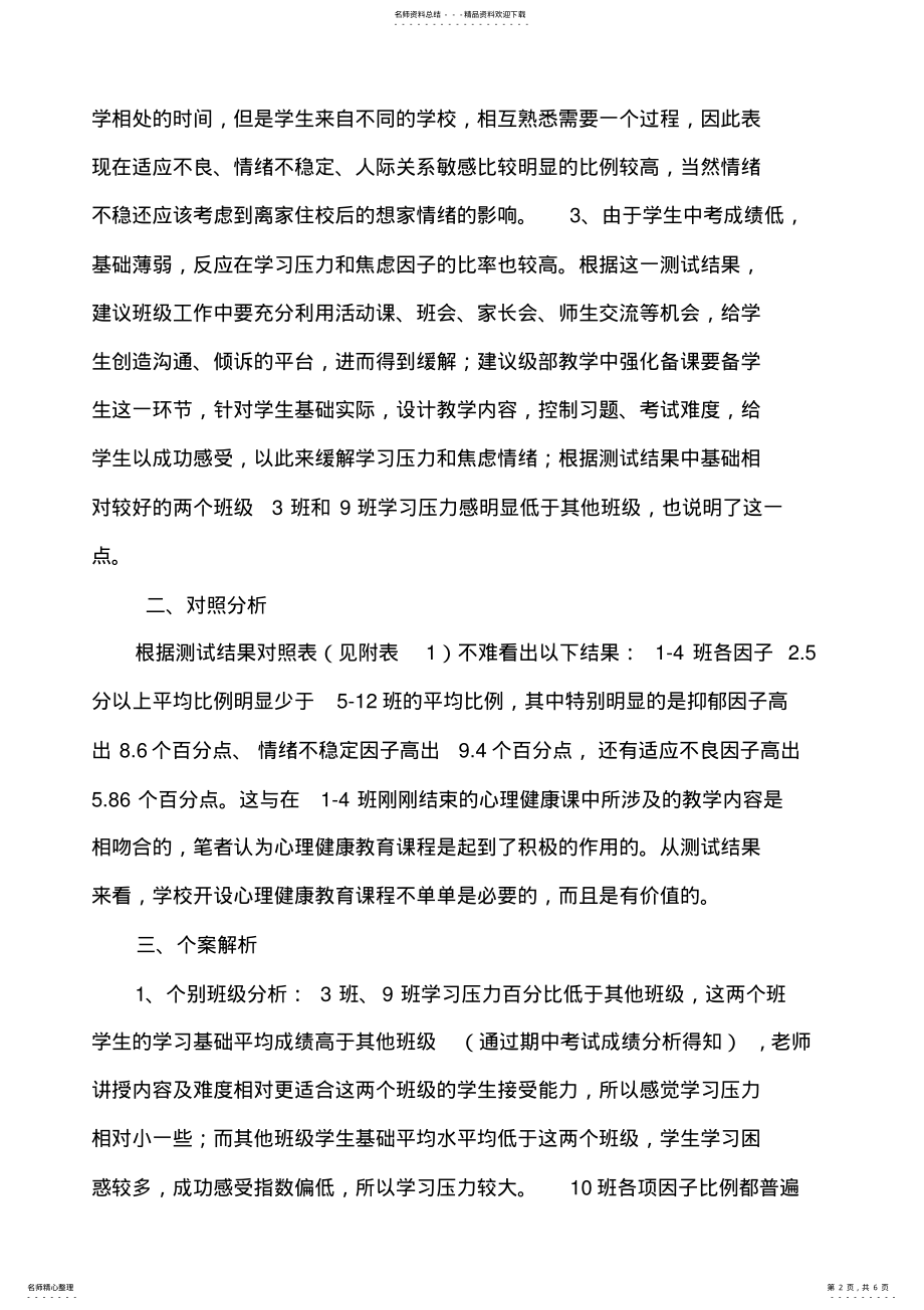 2022年心理测试分析报告级 2.pdf_第2页