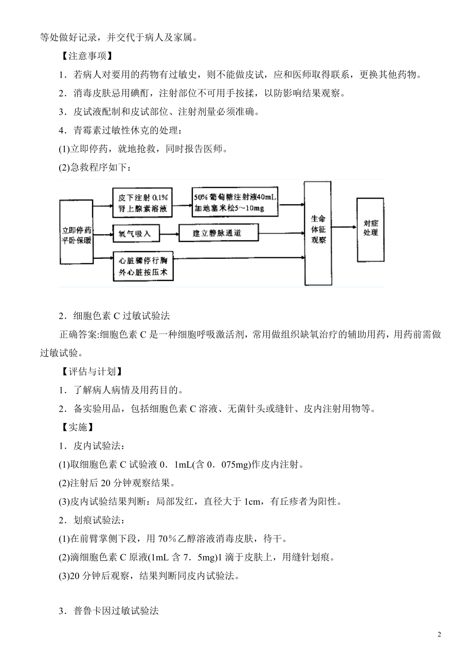 医学三基考试（护士-药物过敏试验法）简答题及答案.doc_第2页