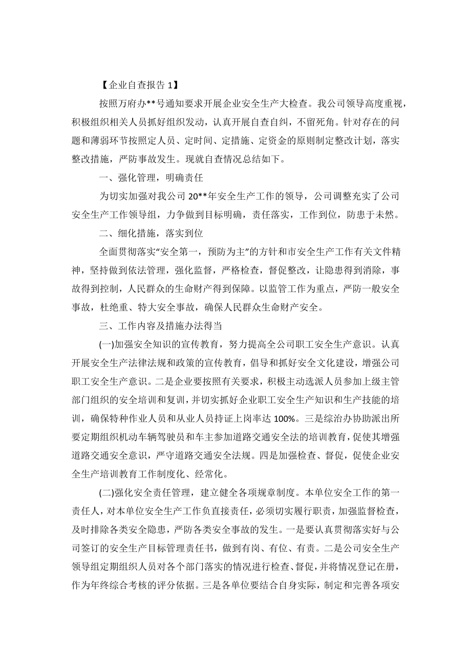 企业自查自检报告.doc_第2页