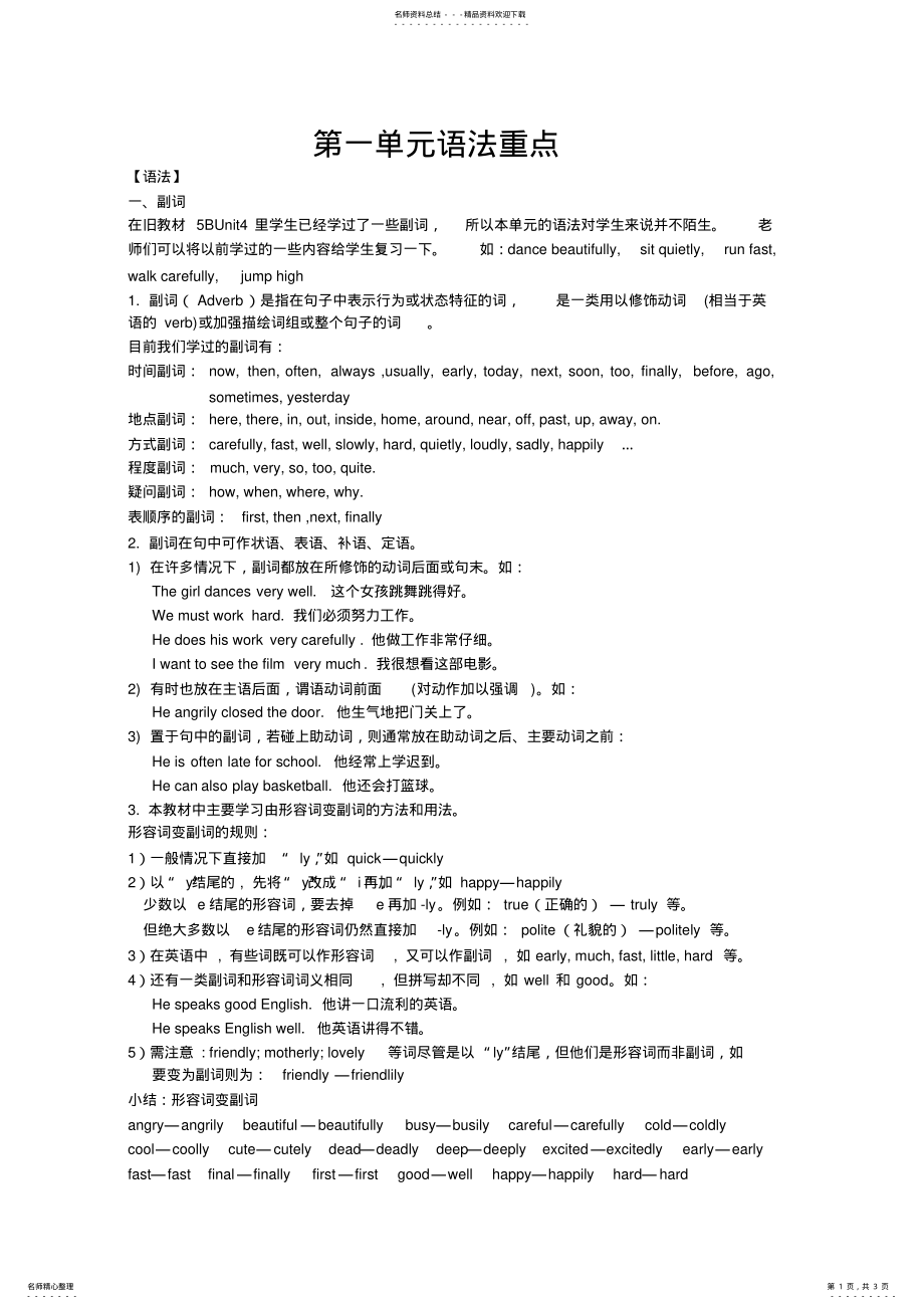 2022年2022年六年级下苏教版译林英语U语法重点 .pdf_第1页