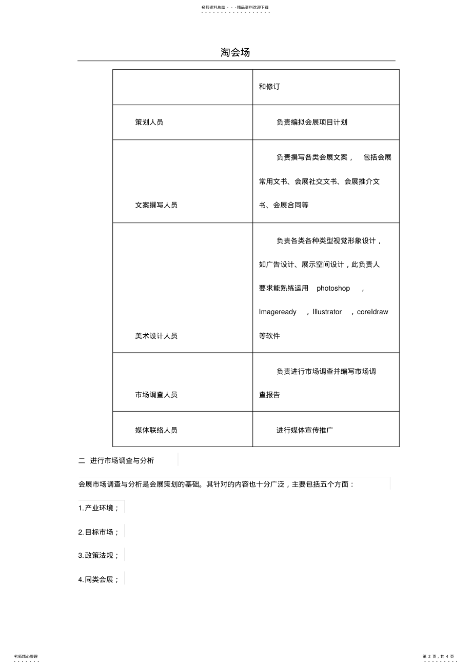 2022年2022年会展策划基本流程 .pdf_第2页