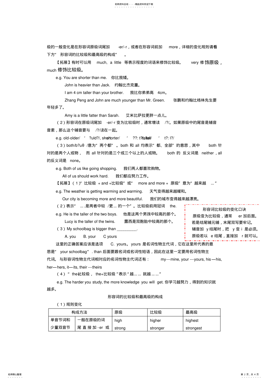 六年级下册unit知识点,推荐文档 .pdf_第2页