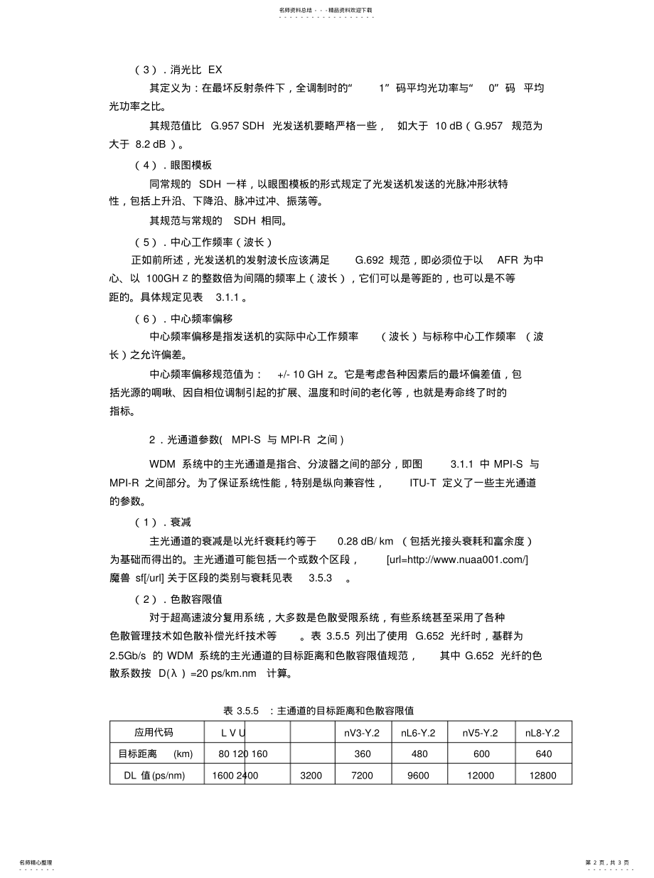 2022年2022年光接口性能参数 .pdf_第2页